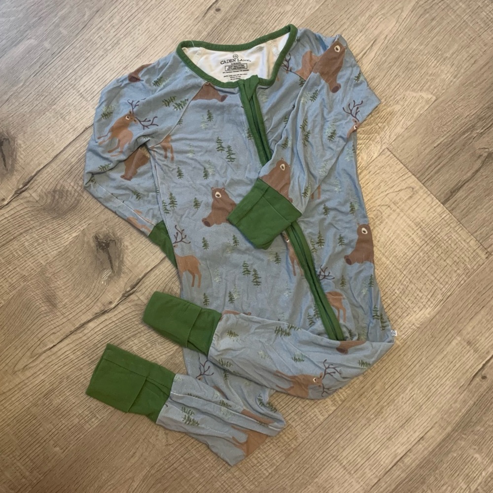 Caden Lane • 12/18M Forest Friends Convertible Zip Romper